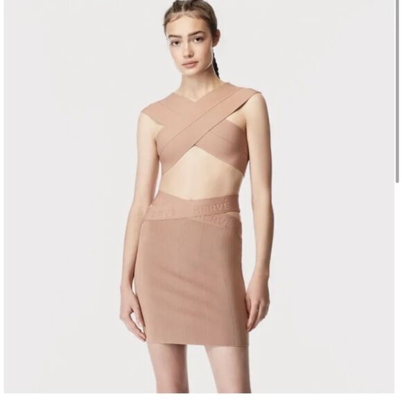 Herve Bandage Crossover Top Size Small - Picture 2 of 6